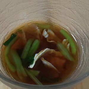 キャベツ&小松菜の味噌汁